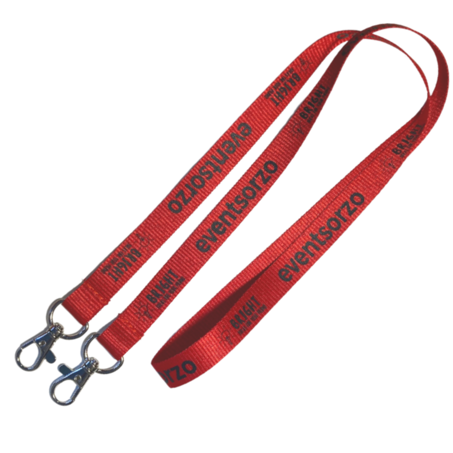 Standard Ribbed Lanyard Screen Printed 1 Colour 1 Side Double Deluxe