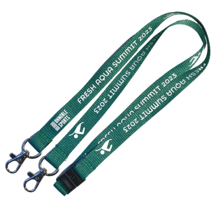 Standard Ribbed Lanyard Screen Printed 1 Colour 1 Side Double Deluxe