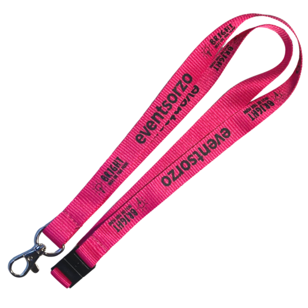 Standard Ribbed Lanyard Screen Printed 1 Colour 1 Side Deluxe Swivel ...