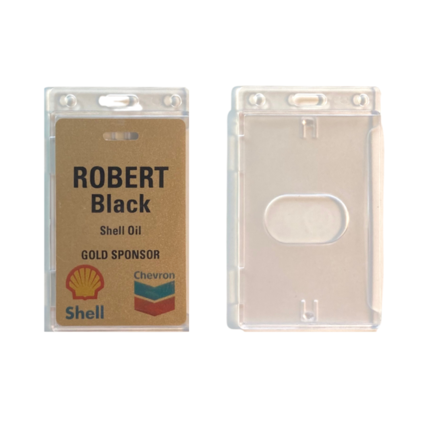 Heavy Duty Frosted Security ID card holder Portrait Express Lanyards