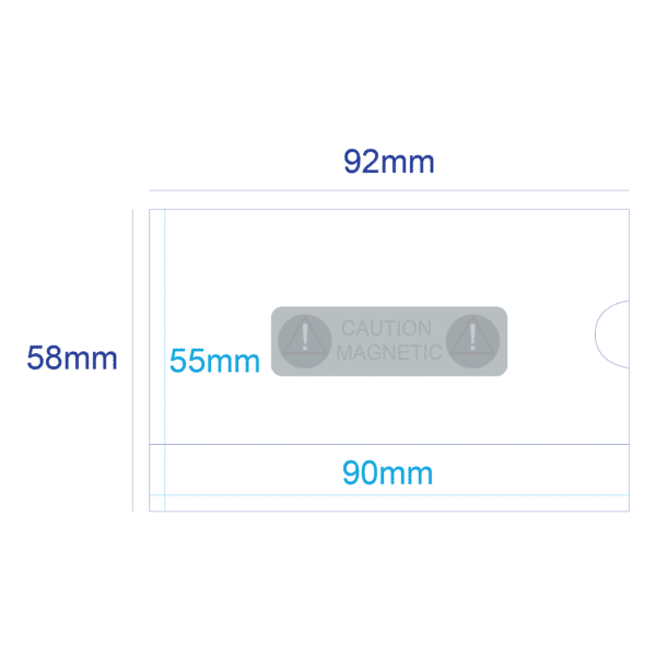 NTE001 Rigid Holder Single Pocket Magnet