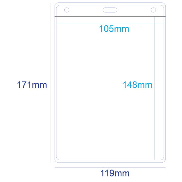 NTE020 PVC Holder Single Pocket 1 Slot