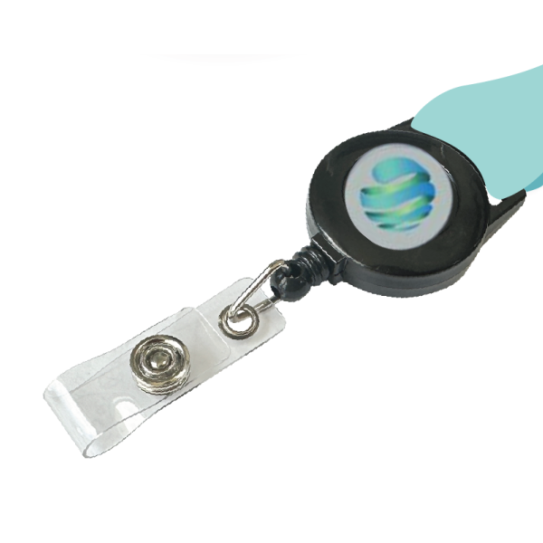 Retractable Reel Epoxy Logo (Black)